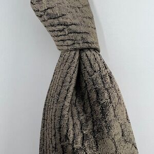 Versace Collection Men's 100% Silk Tie Original Design Gold Vintage NWT